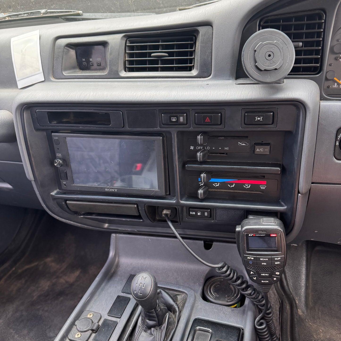 80 series Landcruiser UHF RJ45 pass through interior view